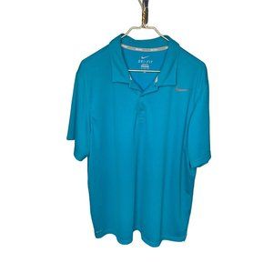 Xl Nike SS Men's Dri-fit Polo Tennis Shirt Blue